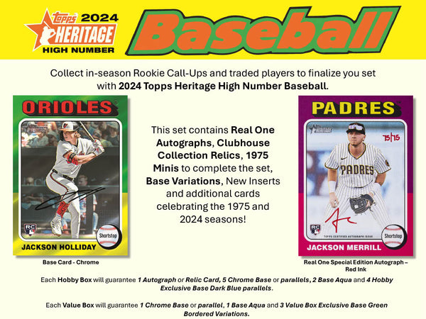 2024 Topps Heritage High Number Hobby Box