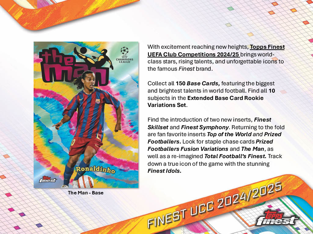 2024/25 Topps UEFA Club Competitions Finest Soccer Hobby 8-Box Case