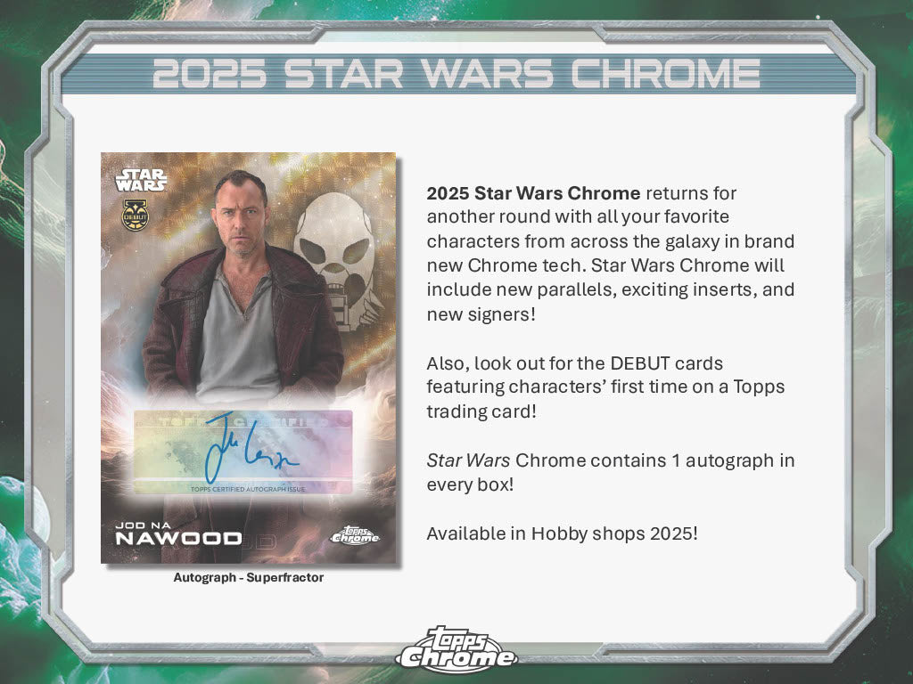2025 Topps Chrome Star Wars Hobby 8-Box Case