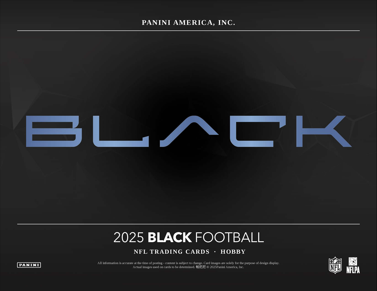 2025 Panini Black Football Hobby Box