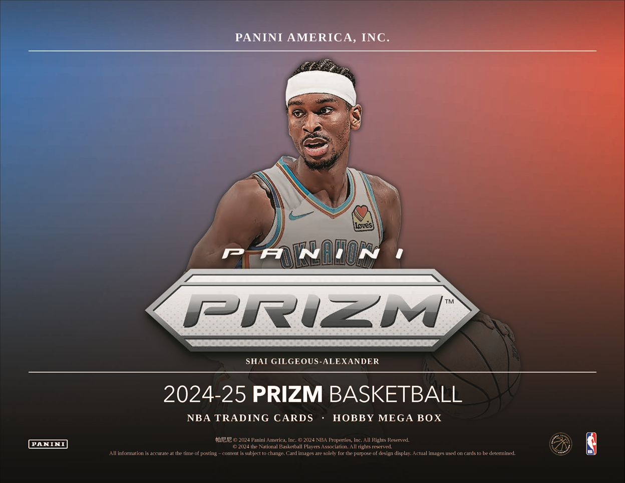 2024 Panini Prizm Basketball Hobby Mega 20-Box Case