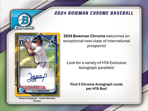 2024 Bowman Chrome Baseball HTA Choice 12-Box Case