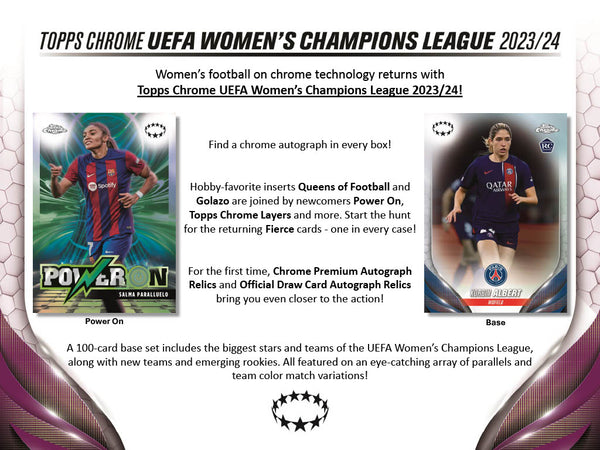 2023/24 Topps Chrome UEFA Women's Champions League Hobby Box