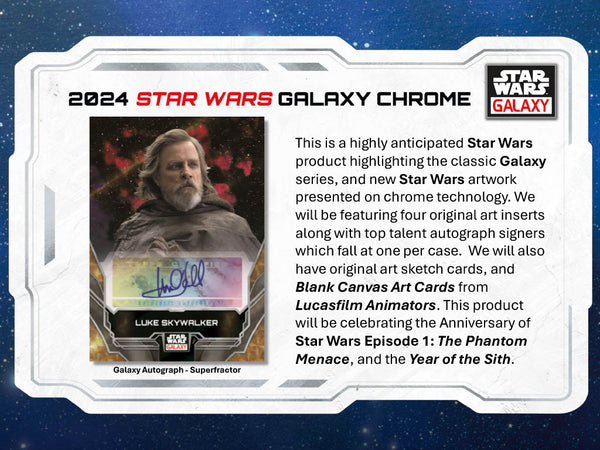 2024 Topps Star Wars Chrome Galaxy 12-Box Case