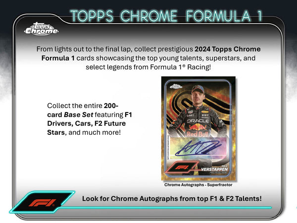 2024 Topps Chrome F1 Formula 1 Hobby Box