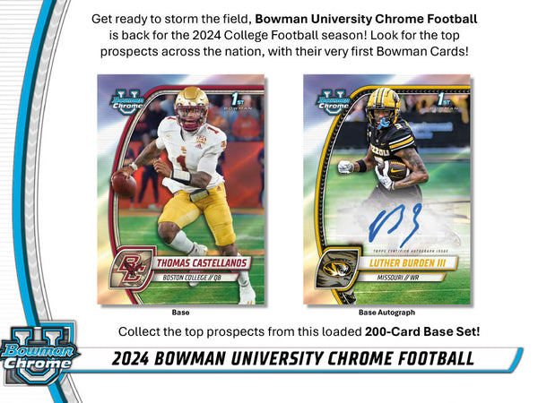 2024 Bowman University Chrome Football Hobby 12-Box Case