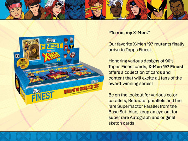 2025 Topps Finest Marvels X-Men '97 Hobby Box