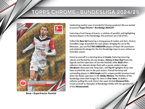 2024/25 Topps Chrome Bundesliga Soccer Hobby 12-Box Case