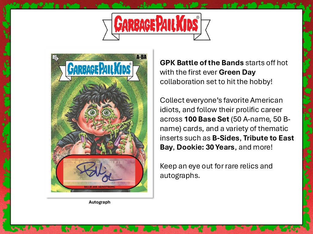 2024 Topps Garbage Pail Kids Battle of the Bands - Green Day Hobby Box