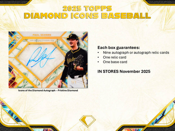 2025 Topps Diamond Icons Baseball Hobby 2-Box Case