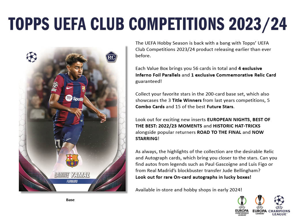 2023-24 Topps UEFA Club Competitions Soccer Blaster 40-Box Case