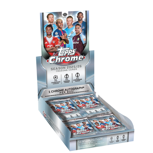 2025-26 Topps Chrome UEFA Champions League Soccer Hobby Box