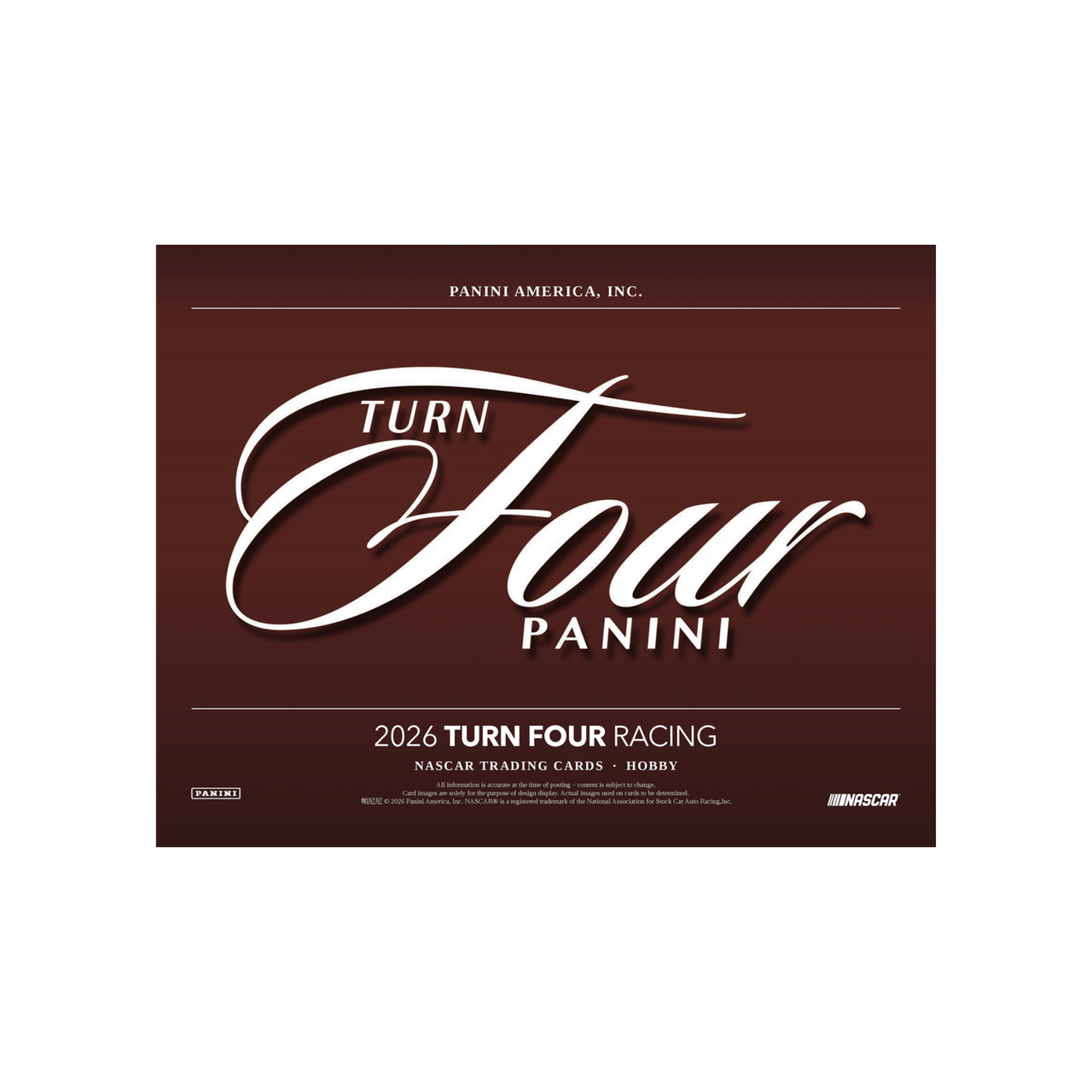 2026 Panini Turn Four Racing Hobby 10-Box Case