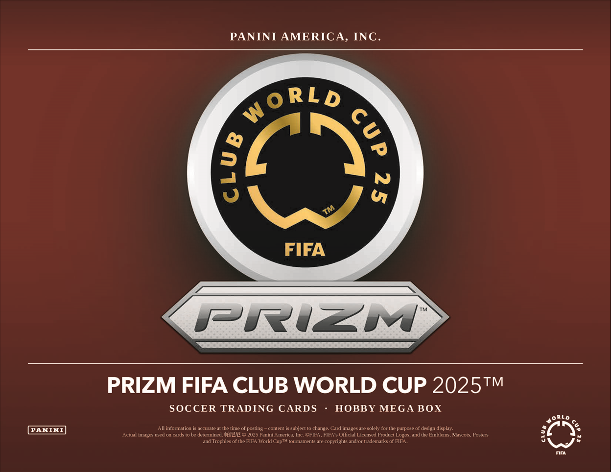 2025 Panini Prizm FIFA Club World Cup Soccer Hobby Mega 20-Box Case