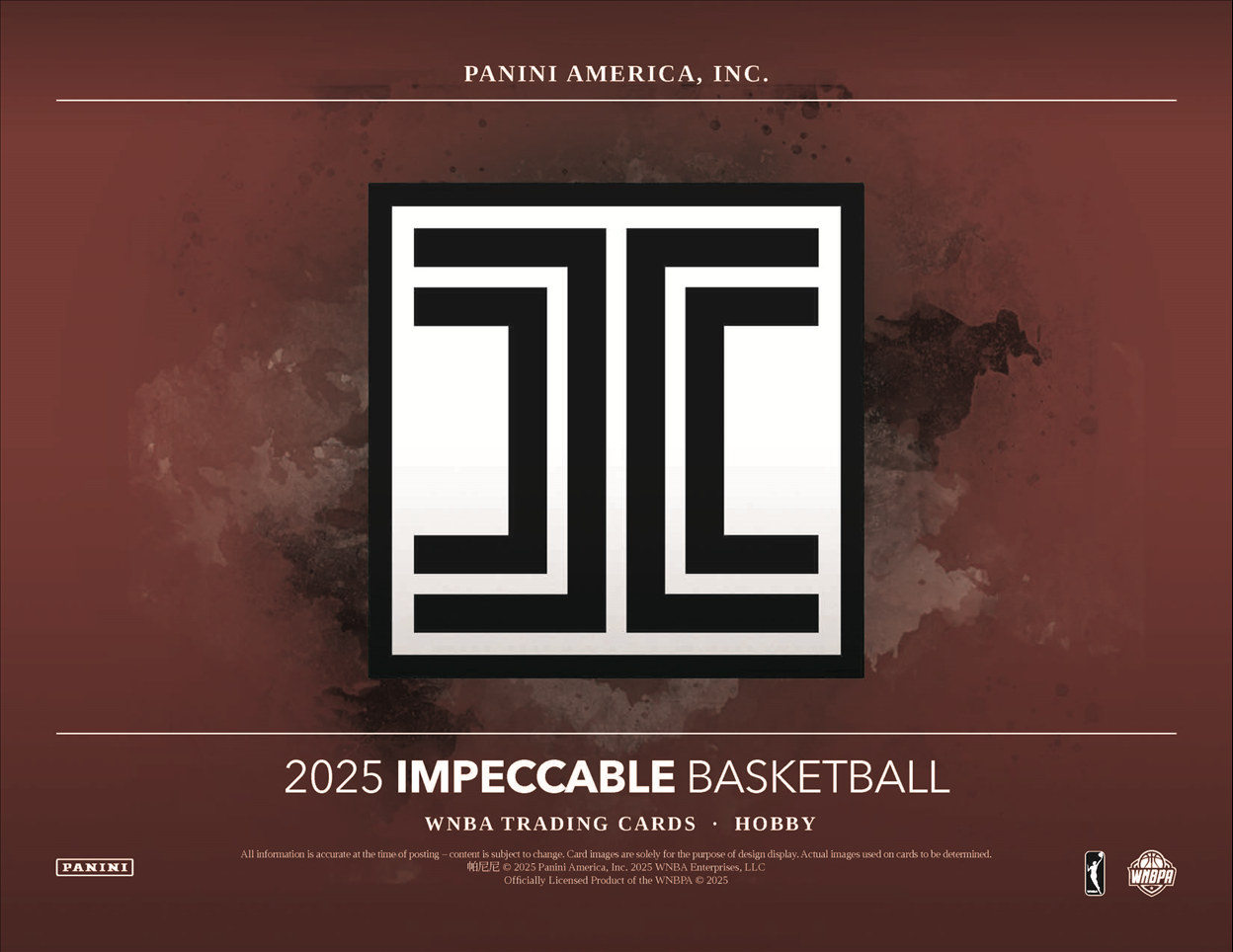 2025 Panini Impeccable WNBA Basketball Hobby 3-Box Case