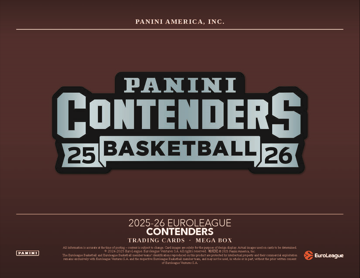 2025-26 Panini Euroleague Basketball Mega 20-Box Case